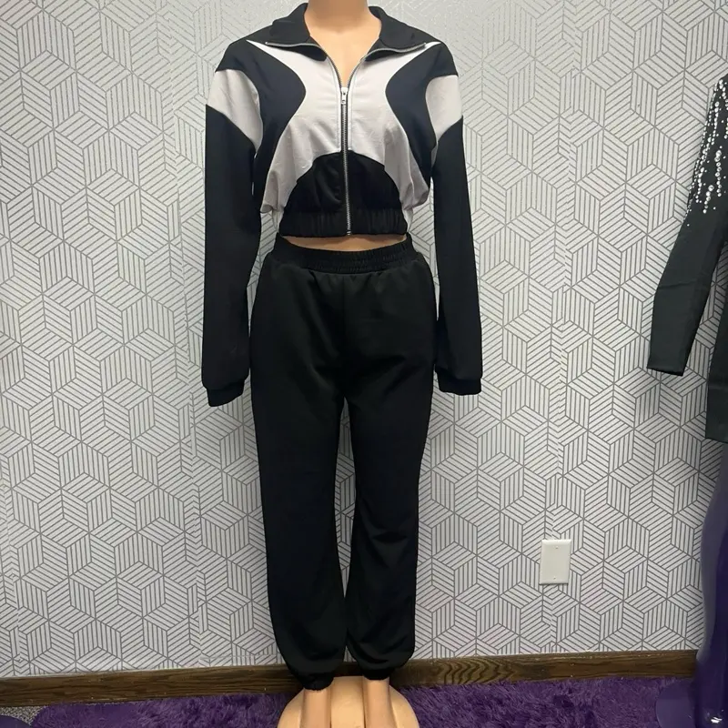 Women's Basic Lady Fashion Oreo Tracksuit Set, Sports & Outdoor Clothing with Pants