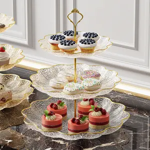 European Luxury Fruit Bowl Stand, Party Cake Stand, & Transparent Options, Perfect for Home Daily Food Snacks, Thick Material, Ideal Gift