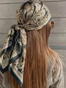 Paisley Print Bandana Classic Headband for Outdoor Travel, Boho Women Square Scarf, Hairband, Headband, Tulband