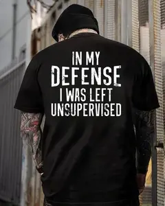 In My Defense Hoodie – Funny Sarcastic Quote T Shirt for Men – Humor Attitude Graphic Sweatshirt