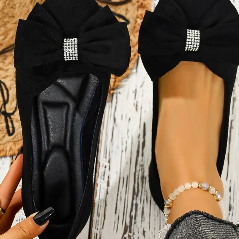 Elegant Vintage High Heels for Women, Wedge Design, Round Toe, Pattern, Bow Decoration, Casual Style, Versatile Shoes, Fashion Shoes, All Seasons