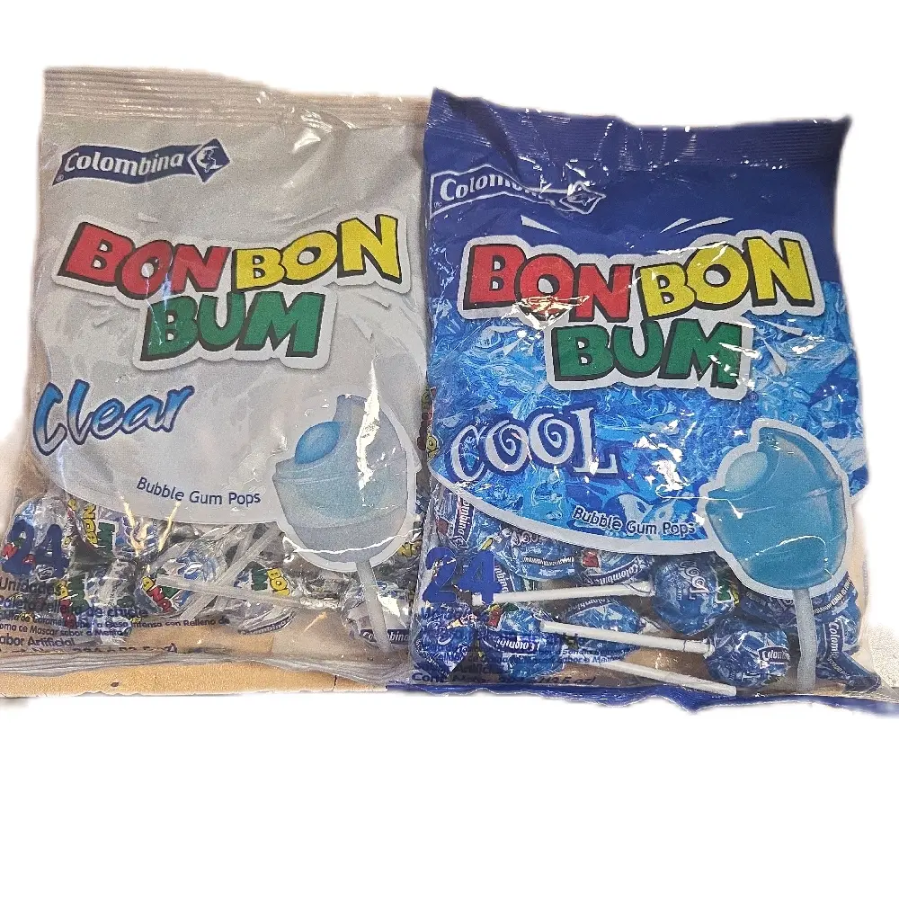 Duo Bon bon bum Colombina COOL - & Clear 24PK Candy Sweet Fruit