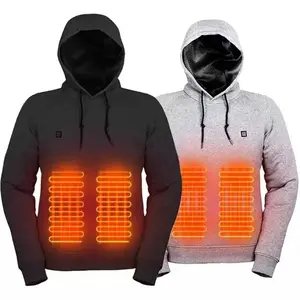 Men’s USB Heated Hoodie - Winter Warm Outdoor Sweatshirt | Cozy Casual Heated Clothing
