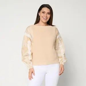 Tower Hill by Christie Brinkley Mixed Media Sweater