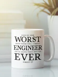 Engineer Gift, Funny Engineer Mug, Worst Engineer Ever Coffee Mug, Sarcastic Birthday Present, Present for Best Engineer, Gift for Engineer #491