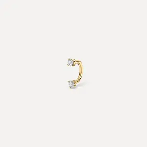 Micro Double Diamond Circular Barbell
