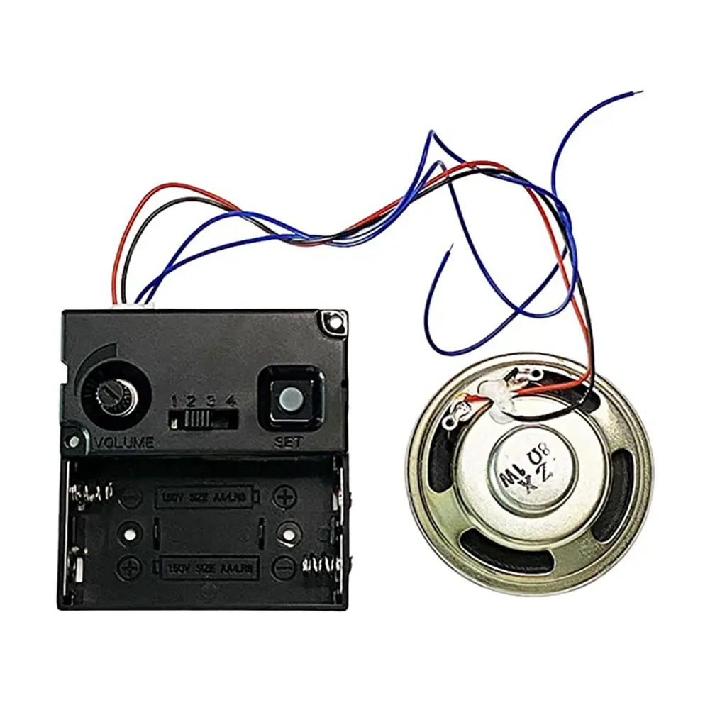 Music Chime Box with Horn Repair Parts,Wall Clock Mechanism Quartz Clock Parts,Clock Accessories,Melody Mechanism Decor Set
