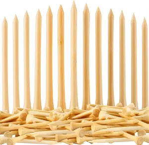 110 Pcs Bamboo Golf Tees 3 1/4 Inch, Friendly Biodegradable, Long and Tall Golf Tees, More Durable and Stable, Ideal for Beginner JYWYBF