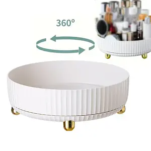 360° Rotating Makeup Perfume Organizer, 1 Count Large Capacity Vanity Storage Tray, Multifunctional Cosmetic Organizer Round Holder for Bathroom, Racks, Countertop Organizer