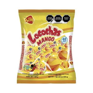 Beny Locochas Mango Hard Candy with Chili Powder Center (60 Count), Mexican Candy Sweet Snack Bonbon Tangy, Dulces Mexicanos