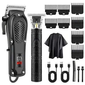 Professional Hair Clippers and Trimmers Set for Men, Cordless Rechargeable Electric Hair Clippers for Husband, Men's Gifts