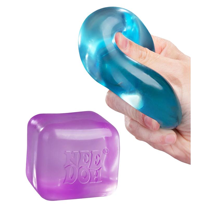 Nee Doh Nice Cube Stress Ball, 3D Square Squishable with Soothing Gel ...