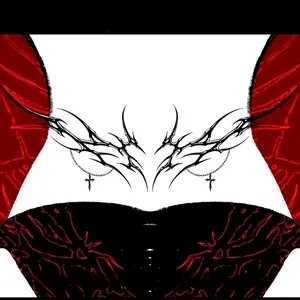 1pcs Dark Gothic Charm Herbal Juice Tattoo Sticker Sexy Spicy Girl Temporary Tattoo Abdominal Waterproof Durable Fake Tattoo for Men and Women Party Gift Y2K