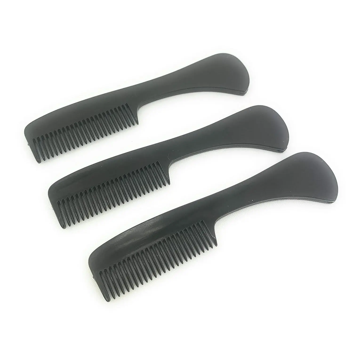 3-Pack Fine Tooth Beard & Mustache Comb for Men, Unbreakable Hand-Polished Cellulose Acetate, Pocket Size Detangler for Itch Control, Adult Grooming Gift for Father's Day