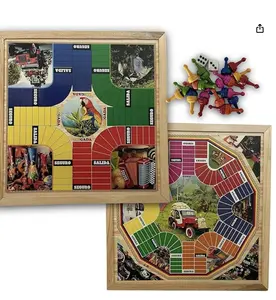Colombian Parques Magnetic Board Game Double-Sided 4 & 6 Player Set Fun Versatile Play Compact Convenient