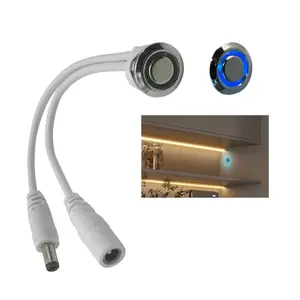 LED Dimmer Lighting, DC 5V-24V Control Touch Switch, Used for COB LED Strip Light Stepless Dimming Brightness Controller, 12V Dimmer Control Embedded Wall Wooden Board, Touch Dimmable Led