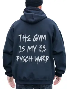 Mens Gym Pump Cover Oversized Workout Hoodie Classic Cotton