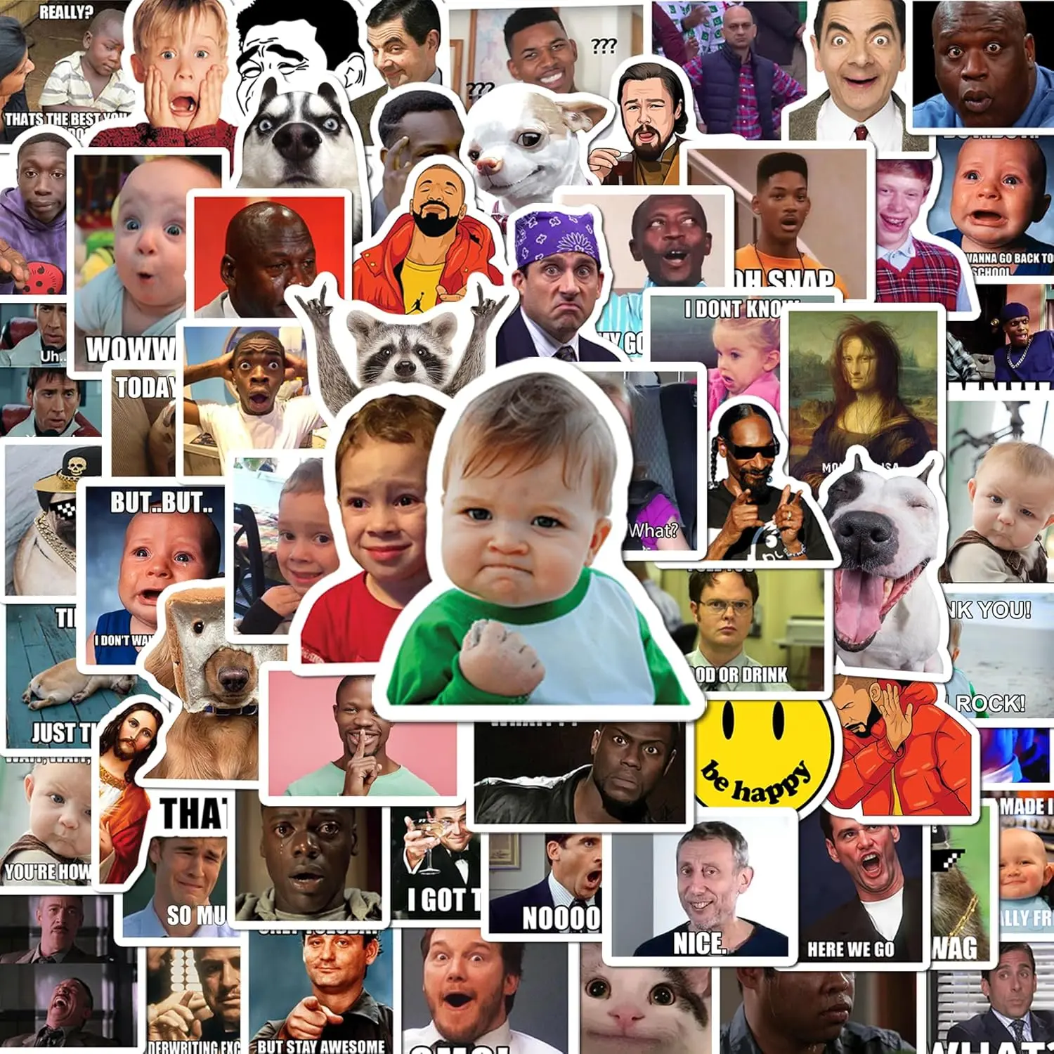 Funny Meme Stickers – 24 Sheets (200+pcs) Waterproof Vinyl Sarcastic Decor & Party Favors for Laptop, Water Bottle & Skateboard | Non-Repeating Decals, High-Definition Print