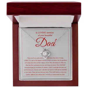 Keep Your Dad’s Love Close With This Sterling Silver Necklace, A Heartfelt Tribute To Honor His Memory And Cherish His Spirit Forever - LK27