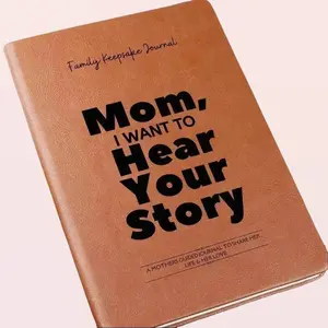 Leather Bound Journal for Mom - "Mom, I Want to Hear Your Story" - A Mother's Life Memoir Journal
