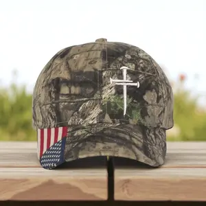 Christian Hats for Men Women Jesus 3 Nail Cross Hat Premium Snapback with Free 4" Decal Machine Washable Versatile Style