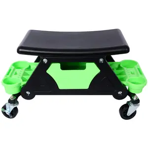 Donext Mechanic Stool 300 LBS Capacity Garage Stool Gift for Men Heavy Duty Rolling Mechanics Seat Ergonomic Comfort Efficient Tool Organization with 360° Rotation & 3 Storage Trays