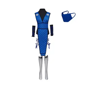 Mortal Kombat Coplay Costume Sub-Zero Female Costume Ladies Mortal Komba Blue Suit Game Fanart Outfit Clothing Womenswear Comfort Fitted