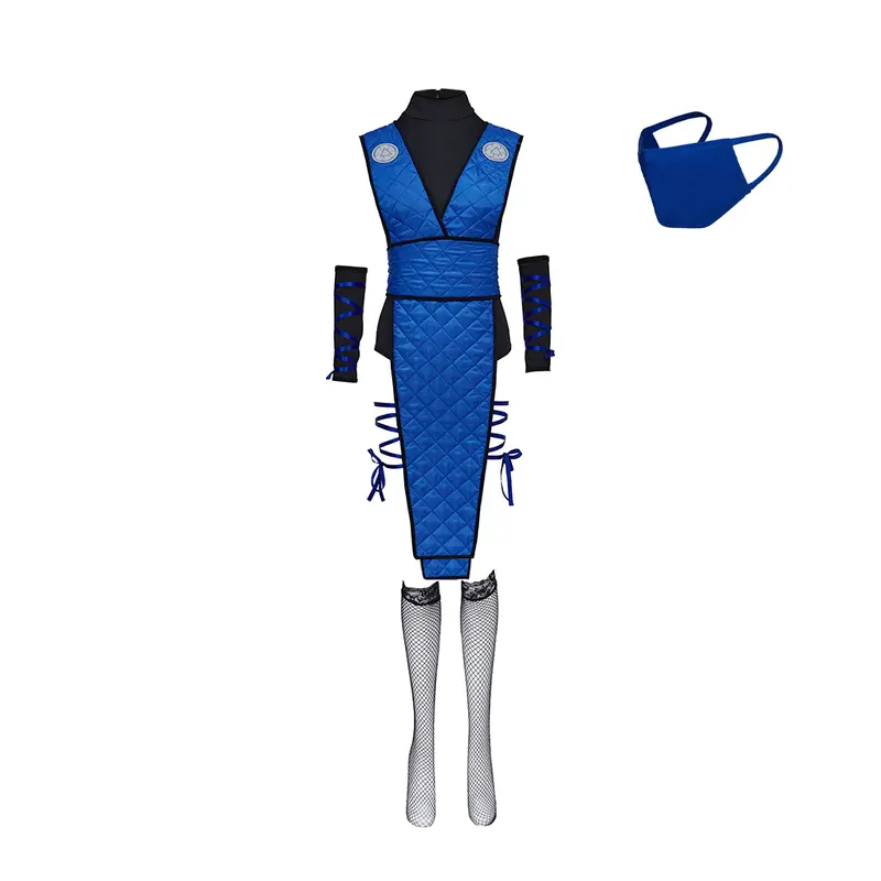 Mortal Kombat Coplay Costume Sub-Zero Female Costume Ladies Mortal Komba Blue Suit Game Fanart Outfit Clothing Womenswear Comfort Fitted