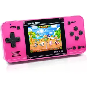 Handheld Game for Kids -Preloaded 220 Retro Video Games, Portable Gaming Player with Rechargeable Battery 3.0" LCD Screen, Mini Arcade Electronic Toy Gifts for Boys Girls (Red)