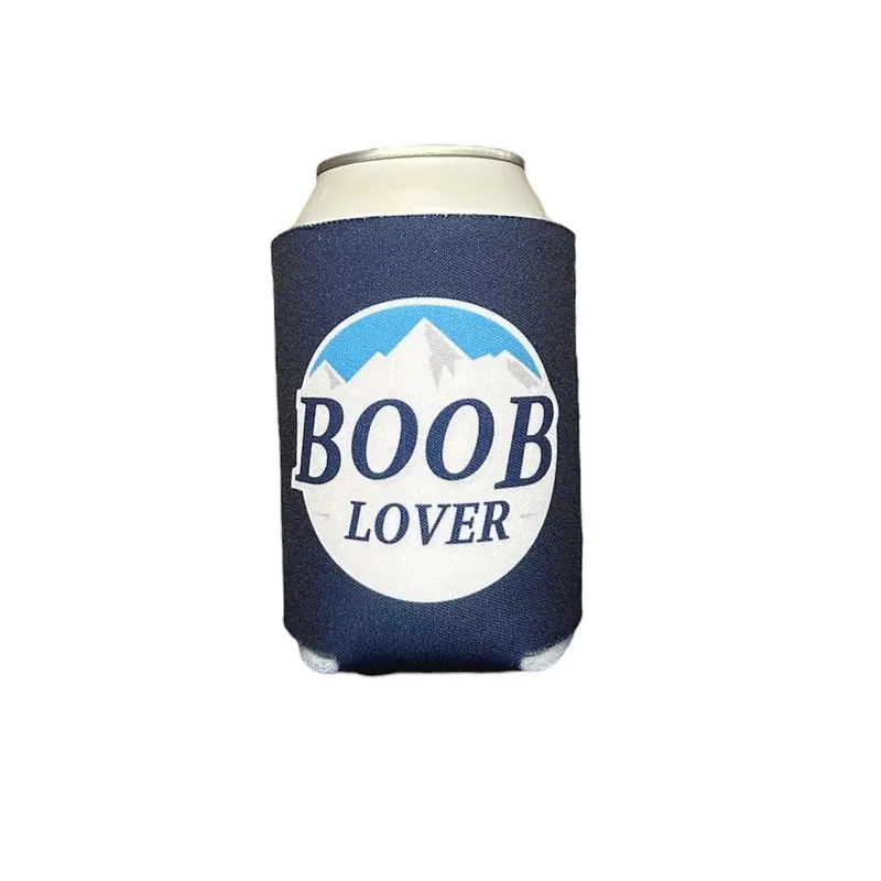B00B LOVER Funny Koozie Can Cooler Insulator for Dad Fathers Day Drinkware Mug Tumbler Cup Bottles Portable Reusable Washable Black Cold Hot Insulator Party Gift 12oz Can Cooler