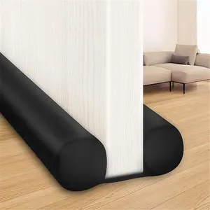Large Door Draft Stopper for Bottom of Doors 36 Inch Under Door Draft Noise Blocker Black Gap Stoppers Door Draft Guard for Bottom of Doors Adjustable Twin Door Sweep Draft Seal Window Sealer