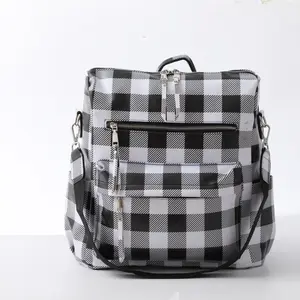 MONOBLANKS Aesthetic Red Plaid Backpack - Multiple Pockets & Comfort Straps | Gift for College Students！Viral Checkered Backpack - Bold Red Pattern & Lightweight | School, Work, Day Trip Essential