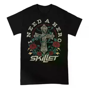 Vintage Hero Song Skillet Band Black Size S-4XL Shirt Gift For Family PP204