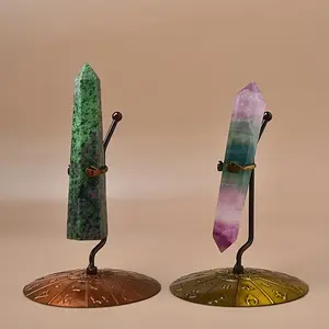 Twelve Constellation Crystal Tower Stand, Adjustable Mineral Specimen Holder Base, Multi-Functional Display Rack for DIY Jewelry Gifts