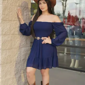 Women's Long Sleeve Ruffle Dress for All Occasions - Womenswear