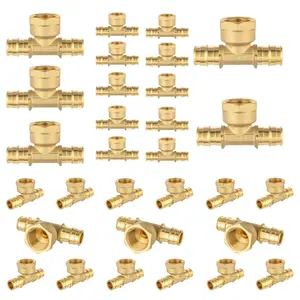 30 Pcs PEX A Expansion 1/2" PEX x 1/2" PEX x 1/2" Female Threaded F1906 Tee Wholesale