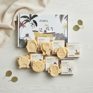 Kids Natural Handmade Soap Bars - Set of 6 Animal Characters