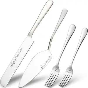 Cake Cutting Set Cake Knife and Server Set Silver Cake Cutter and Pie Server Spatula for Wedding Anniversary Birthday Christmas Gifts