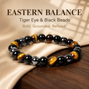 Triple Protection Bracelet: Obsidian, Tiger's Eye & Hematite | Block Negative Energy & Stay Grounded