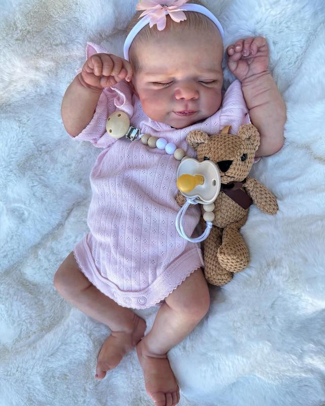 Reborn Lifelike 18 inch Reborn Baby Dolls Twins ,Handmade with Vinyl Sleeping Eyes Hand Drawn Veins Baby Doll Real Baby Doll Toy for Age 3+ Birthday Therapy for Dementia Patient baby  doll