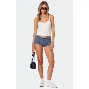 Edikted Women's Levia Striped Micro Shorts