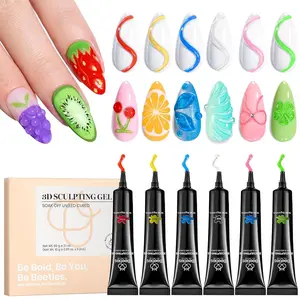 Beetles Gel Polish 3D Sculpting Gel 3 in 1 Clear No Wipe Gel Nail Art Design with Rhinestones & Diamonds for Nail Art Gems Jewelry Manicure Uv Gift Glitter Cutics Winter French #TikTokShopBacktoSchool