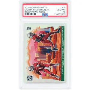Kyler Murray and Marvin Harrison Jr. Arizona Cardinals 2024 Panini Donruss Optic Downtown Duos #15 PSA Authenticated 10 Rookie Card - Fanatics Authentic Certified