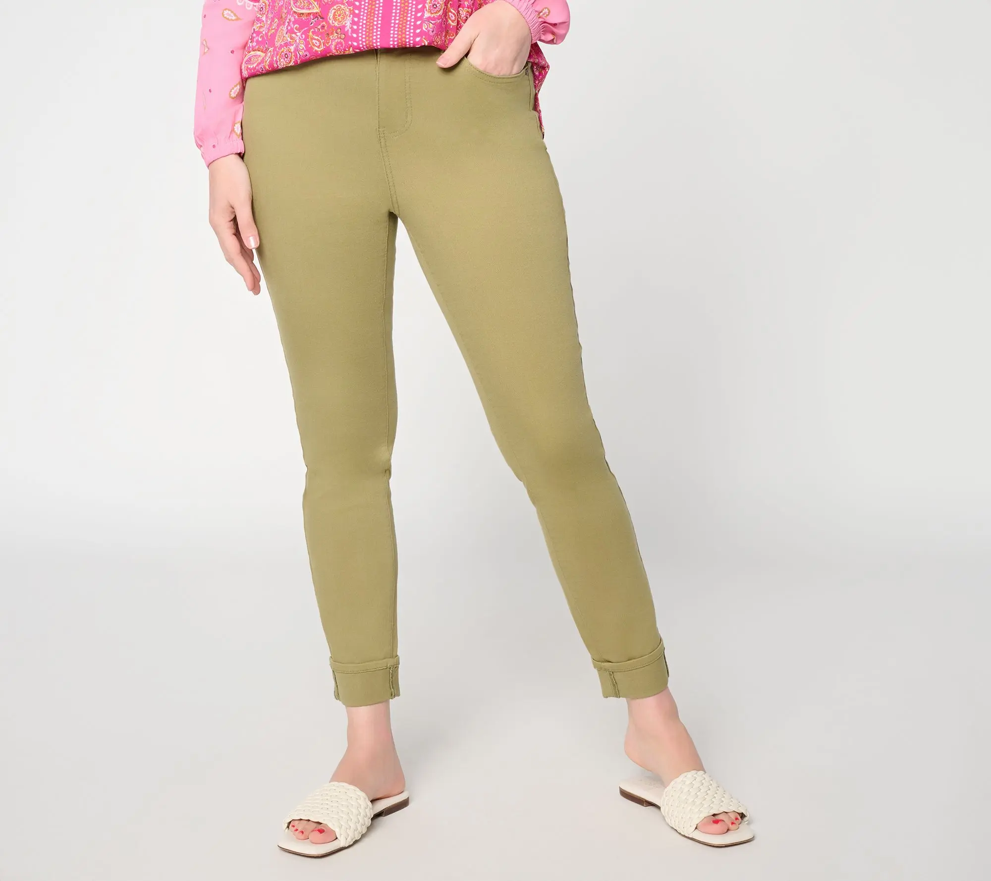 Belle by Kim Gravel Regular Primabelle Twill Mini Cuff Ankle Jean