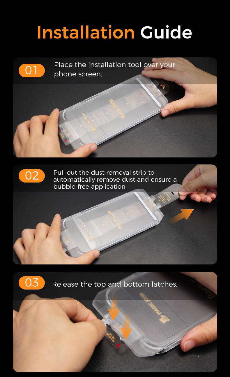 NEW MAGIC JOHN MagicView Screen Protector for iPhone 17/16/15 Series, 2-Pack, No Black Border 0.33mm Tempered Glass, Auto Dust Removal Easy Installation, HD Clear or 28° Privacy, Case-Friendly