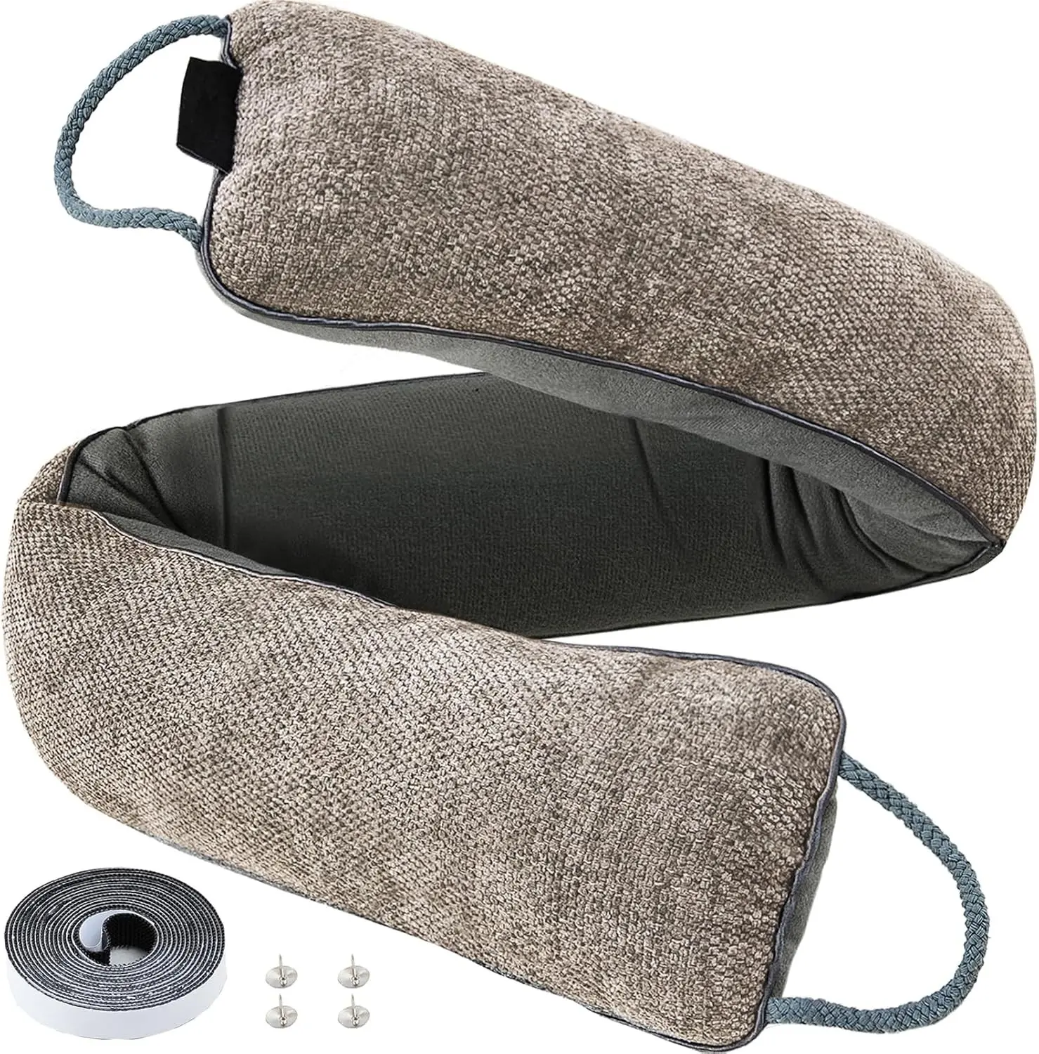 Weighted Door Draft Stopper, Beige, 32inch