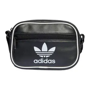 Adidas Originals Three-Stripe Casual Polyurethane Coated Handheld Crossbody Shoulder Bag for Men and Women in Black