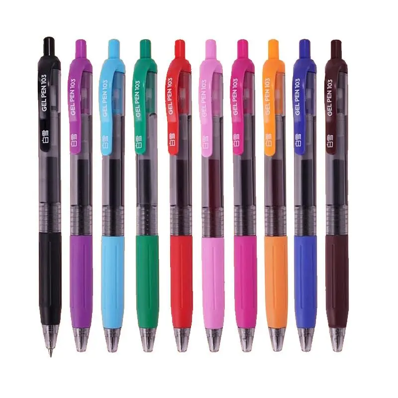 Premium Retractable Gel-Ink Rolling Ball Pens, Bold Point , Assorted 10 colors, Gel Pen Set, Rollerball Pen Set