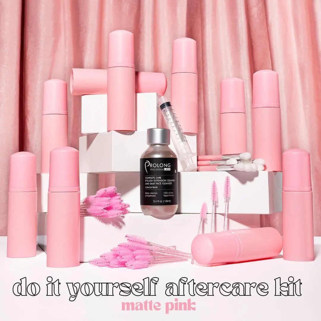 DIY Lash Cleanser Kits (10 or 20 pc. with Prolong) Matte Pink 60ml
