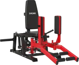 Hip Abductor Machine: Plate-Loaded Inner and Outer Thigh Machine with 6-Level Gear System for Hip Abduction and Adduction Training Portable Fitness Gym Equipment Muscle Strengthening Adjustable Positioning Sturdy Design